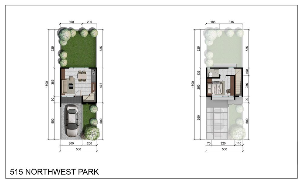 foto denah rumah tipe LAGNOLIA SUPERIOR perumahan NORTH WEST PARK CITRALAND