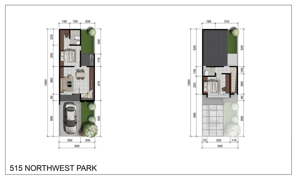 foto denah rumah tipe LAGNOLIA DELUXE perumahan NORTH WEST PARK CITRALAND