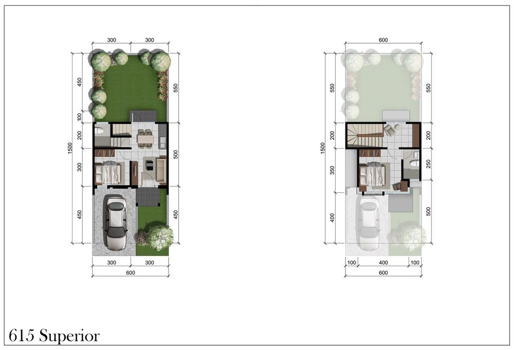 foto denah rumah tipe KARELLIA SUPERIOR perumahan NORTH WEST PARK CITRALAND