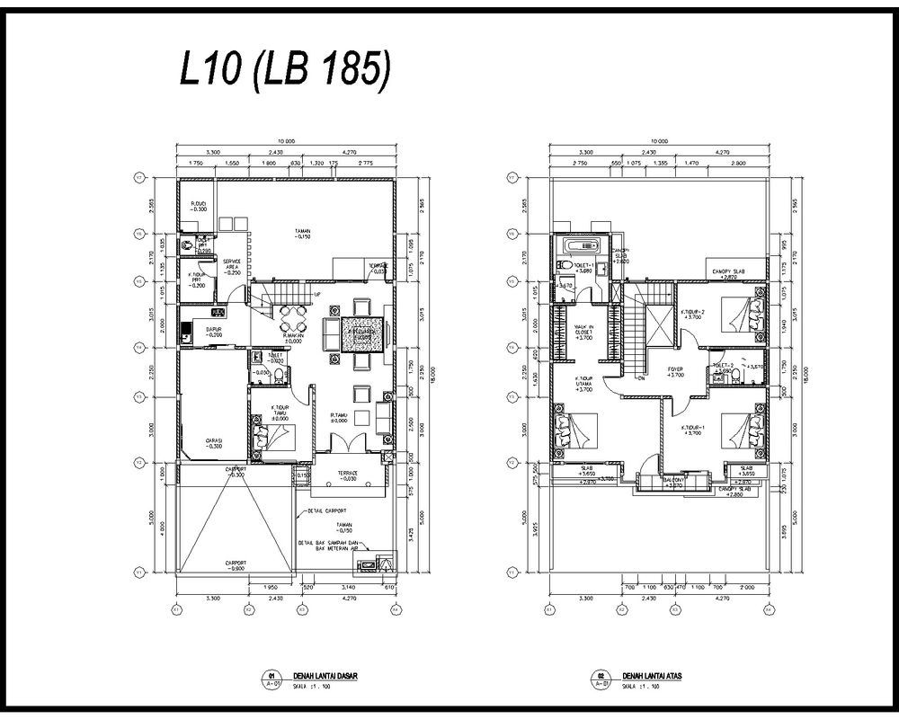 foto denah rumah tipe G-185 perumahan CitraGrand Cibubur CBD/CitraGrand 2 (Granbury)