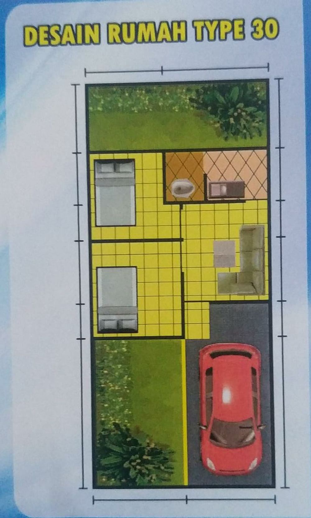 foto denah rumah tipe 30 perumahan ST@IN RESIDENCE 4