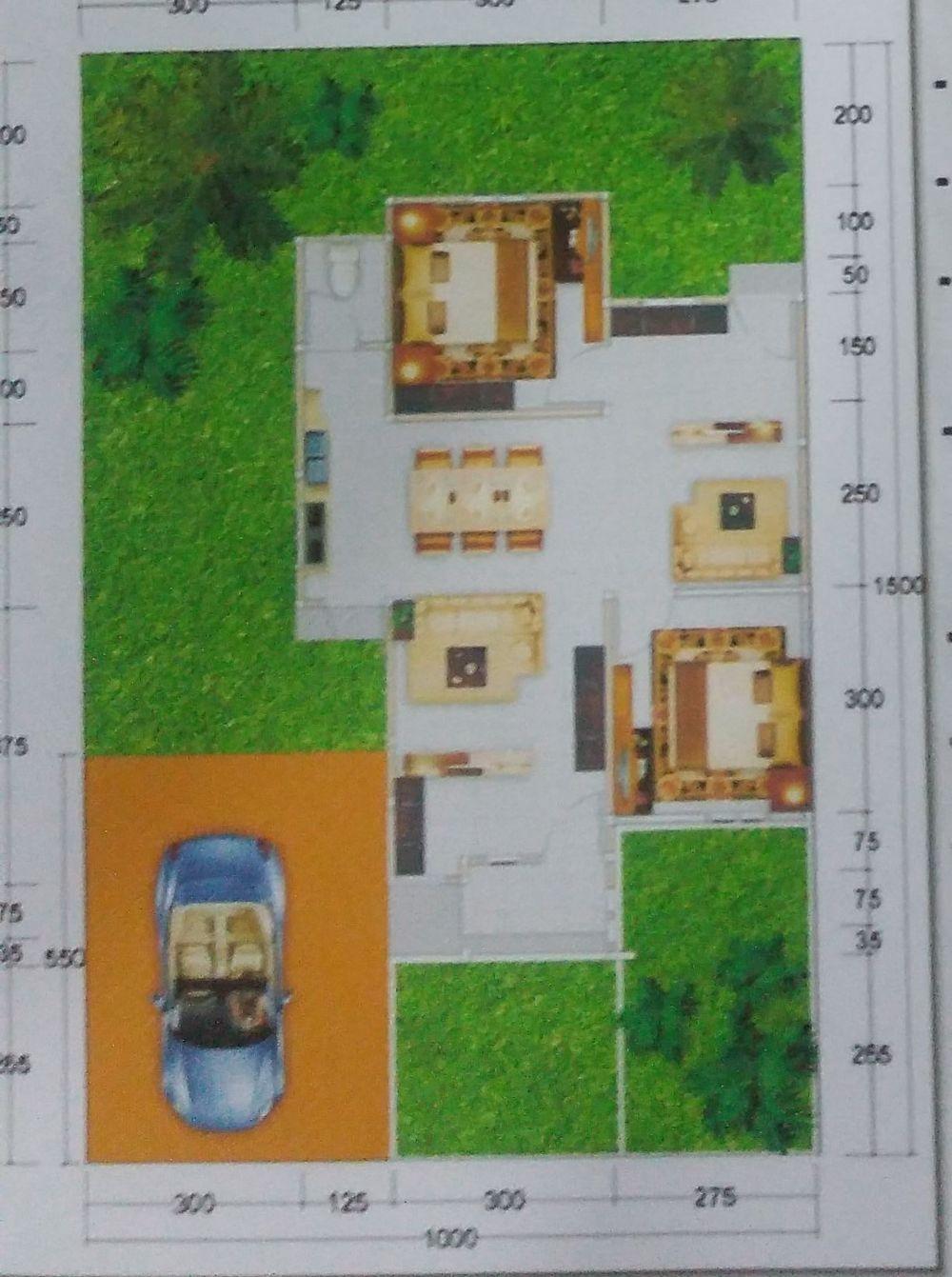 foto denah rumah tipe Komersil perumahan ARYA PERMAI II