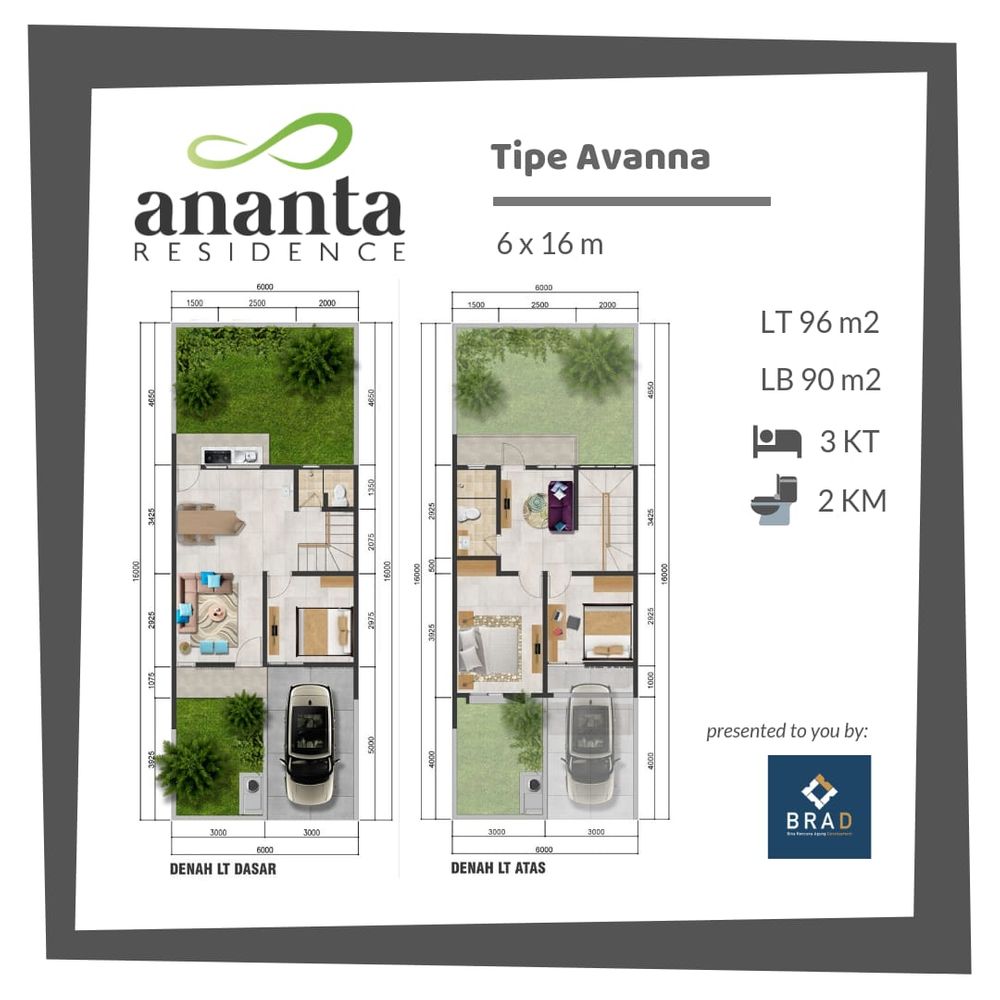 foto denah rumah tipe Avanna perumahan Perumahan Buana Gardenia