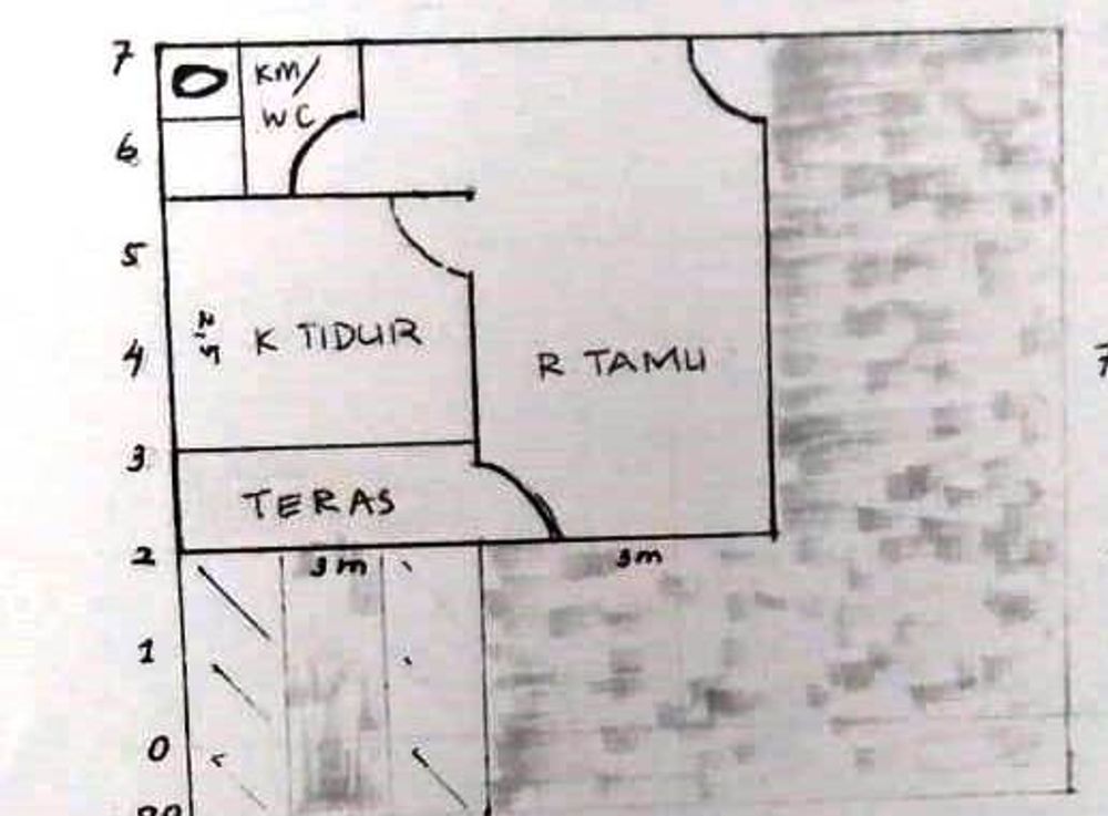 foto denah rumah tipe Blok H perumahan KHARISMA INDAH 2