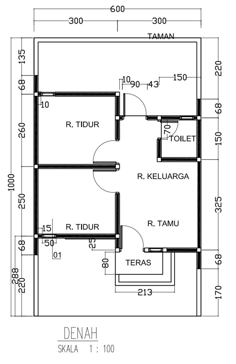 foto denah rumah tipe 32/60 perumahan SMART BRILLIANT RESIDENCE