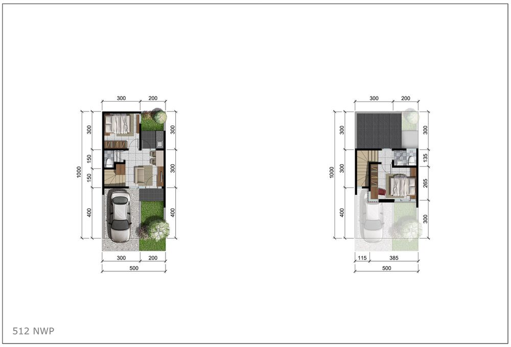 foto denah rumah tipe ONEGA DELUXE perumahan NORTH WEST LAKE CITRALAND
