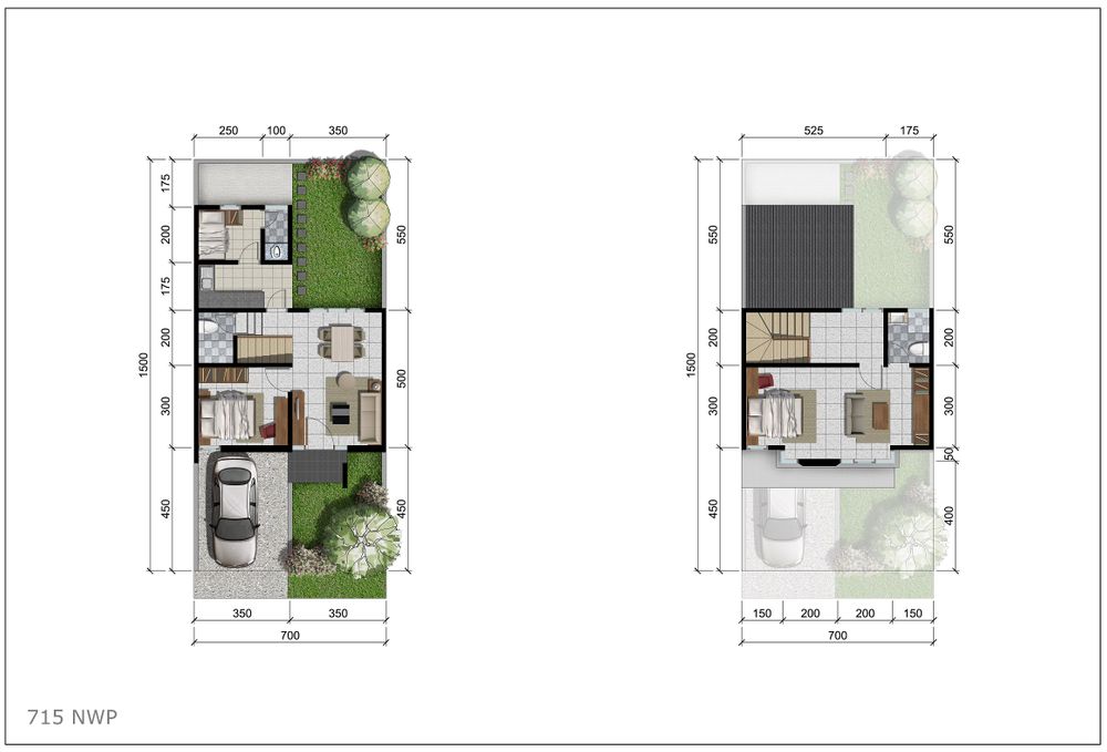 foto denah rumah tipe CASPIAN LAKEVIEW perumahan NORTH WEST LAKE CITRALAND