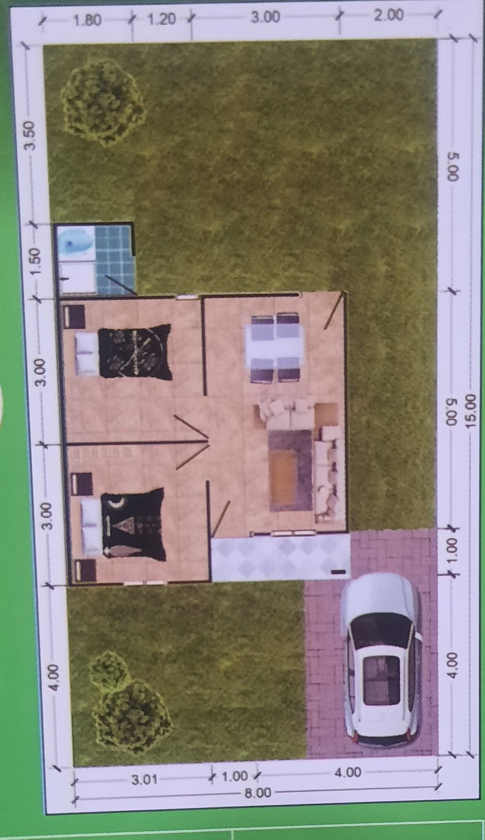 foto denah rumah tipe 36/120 limas perumahan AL KAUTSAR RESIDENCE 2
