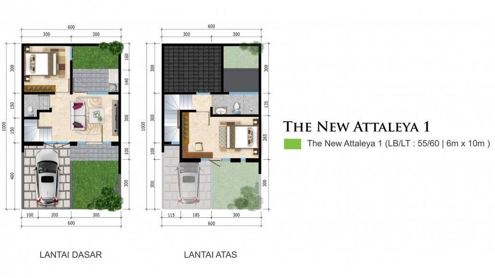 foto denah rumah tipe LEBAR 6 BLOK C.05 perumahan CitraLand Cibubur