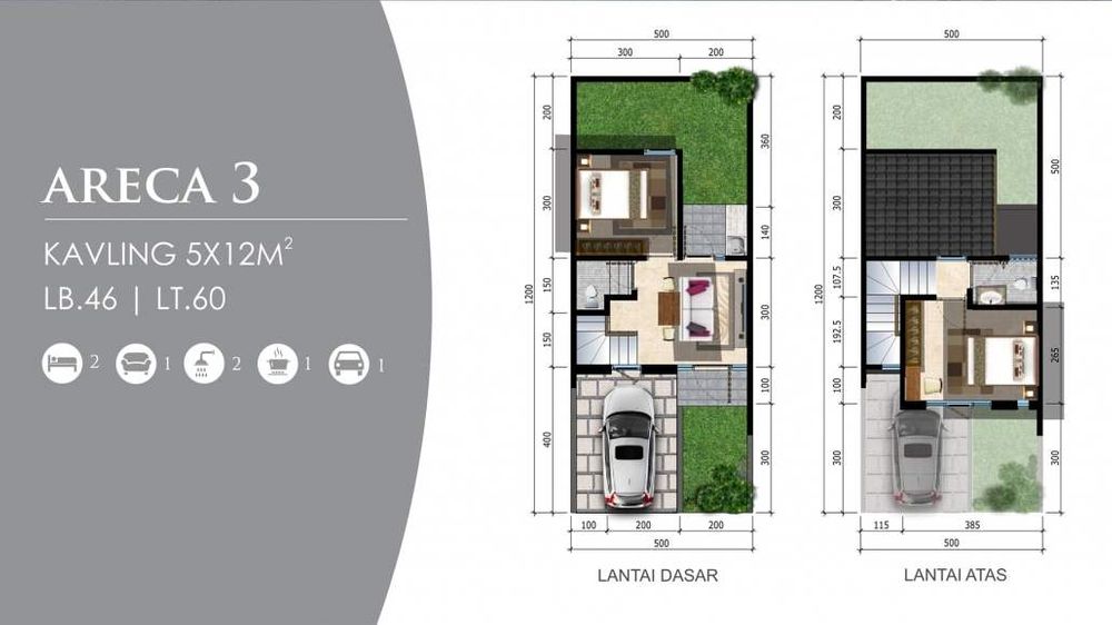 foto denah rumah tipe LEBAR 5 BLOK D.06 perumahan CitraLand Cibubur