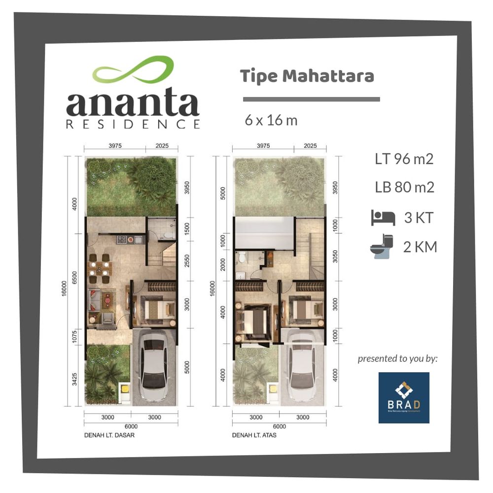 foto denah rumah tipe Mahattara perumahan Perumahan Buana Gardenia
