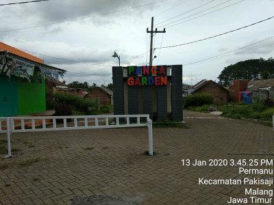foto gerbang perumahan PANCA GARDEN MALANG