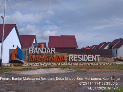 foto gerbang perumahan Banjar Mahatama Resident