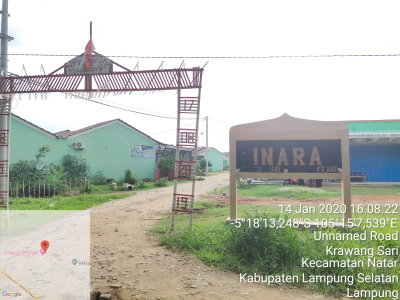 foto gerbang perumahan INARA RESIDENCE