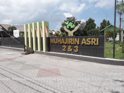 foto gerbang perumahan Muhajirin Asri 3 Tahap 1