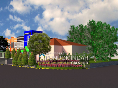 foto gerbang perumahan Perumnas Pondok Indah Cianjur