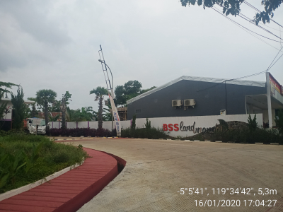 foto gerbang perumahan BSS LAND MANDAI