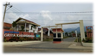 foto gerbang perumahan Perumnas Griya Karangpawitan