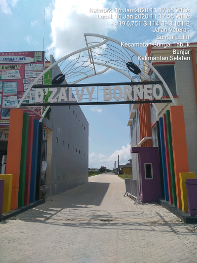 foto gerbang perumahan D'Zalvy Borneo Tahap 2