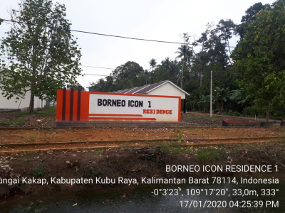 foto gerbang perumahan Borneo Icon Residence 1