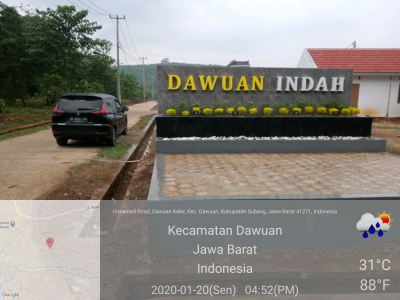 foto gerbang perumahan Dawuan Indah