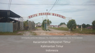 foto gerbang perumahan Griya Pesona Mandiri