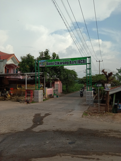 foto gerbang perumahan Bumi Cikarang Asri 2