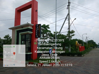 foto gerbang perumahan Planet Green Tambora III