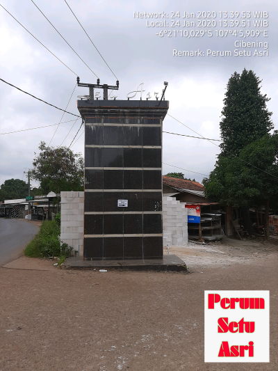 foto gerbang perumahan SETU ASRI