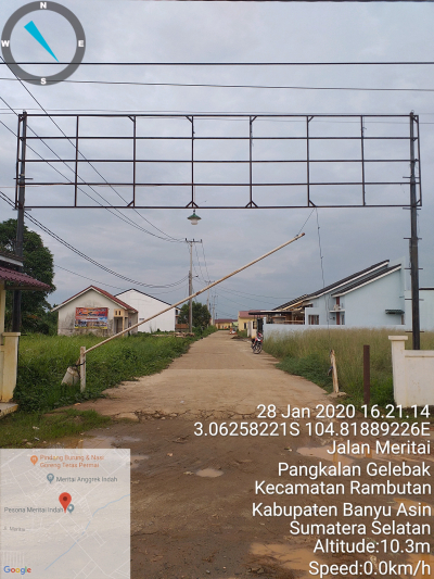 foto gerbang perumahan Pesona Meritai Indah