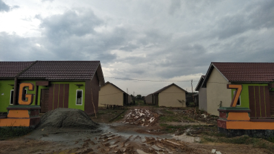 foto gerbang perumahan Green 7 meritai