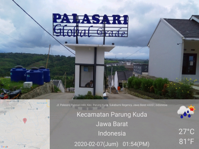 foto gerbang perumahan PALASARI GLOBAL GRADE