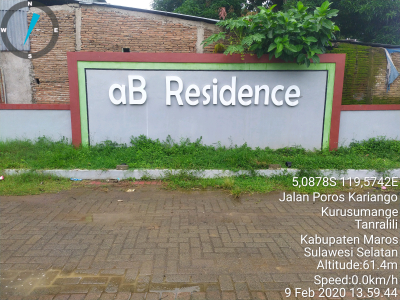 foto gerbang perumahan AB Residence