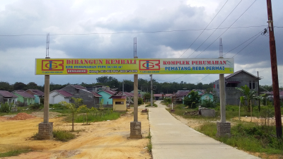 foto gerbang perumahan Pematang Reba Permai