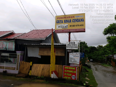 foto gerbang perumahan GRIYA SINAR CENDANA
