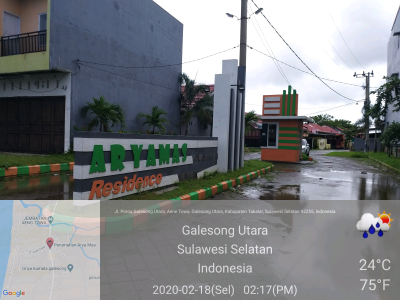 foto gerbang perumahan Aryamas Residence