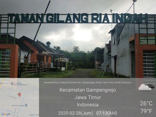 foto gerbang perumahan Taman Gilang Ria Indah