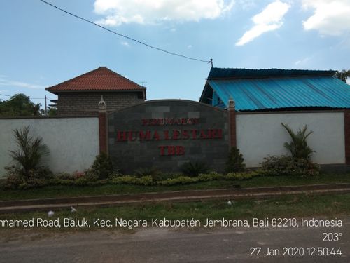 foto gerbang perumahan PERUMAHAN HUMA LESTARI TEGALBADENG BARAT