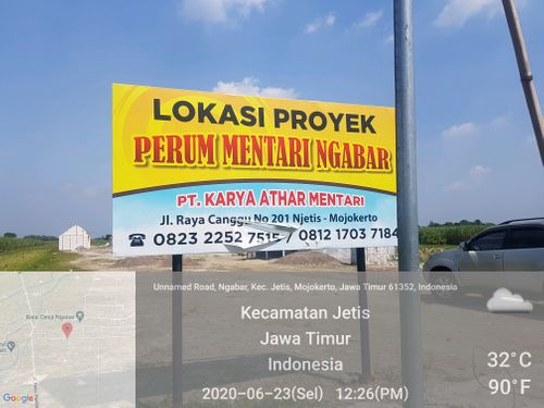 foto gerbang perumahan perumahan mentari ngabar