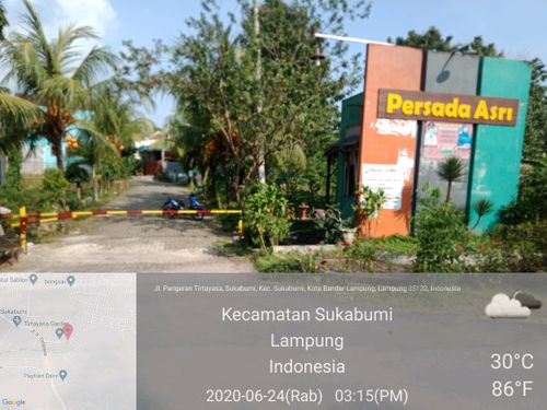 foto gerbang perumahan Persada Asri