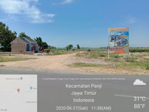 foto gerbang perumahan ATHANIA LAND