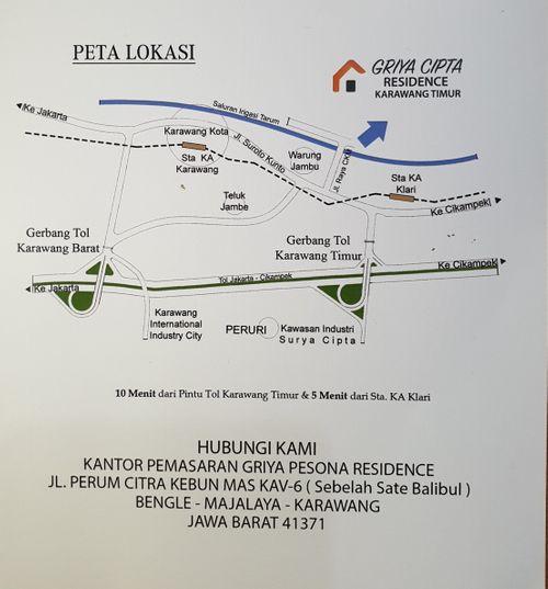 foto gerbang perumahan Cipta Karya Residence