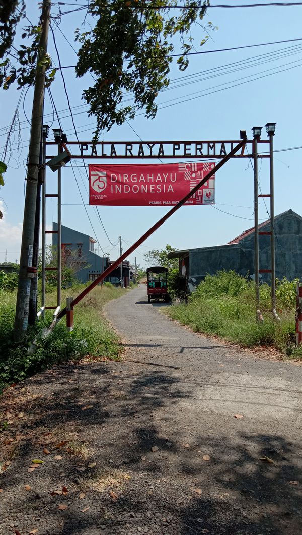 foto gerbang perumahan Pala Raya Permai