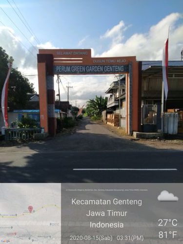 foto gerbang perumahan GREEN GARDEN GENTENG