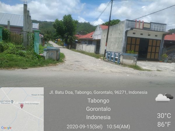 foto gerbang perumahan Mutiara indah tabongo