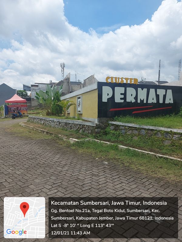 foto gerbang perumahan CLUSTER PERMATA