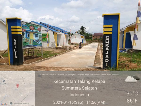foto gerbang perumahan Amilia Permata Sukajadi
