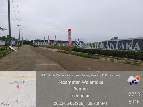 foto gerbang perumahan green walantaka