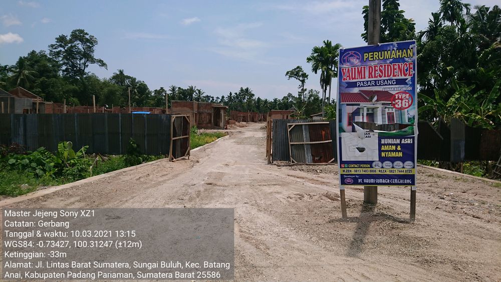 foto gerbang perumahan YAUMI RESIDENCE PASAR USANG