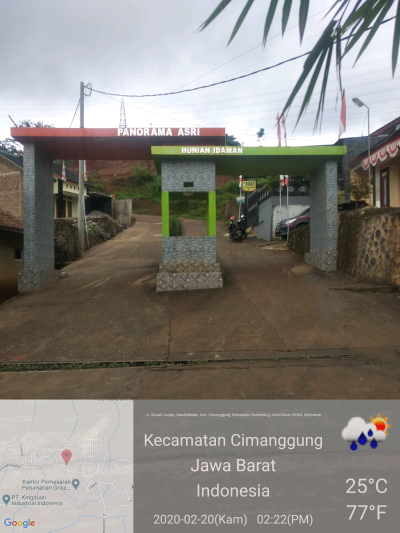 foto gerbang perumahan Panorama Asri